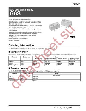 G6S-2-DC5 datasheet  